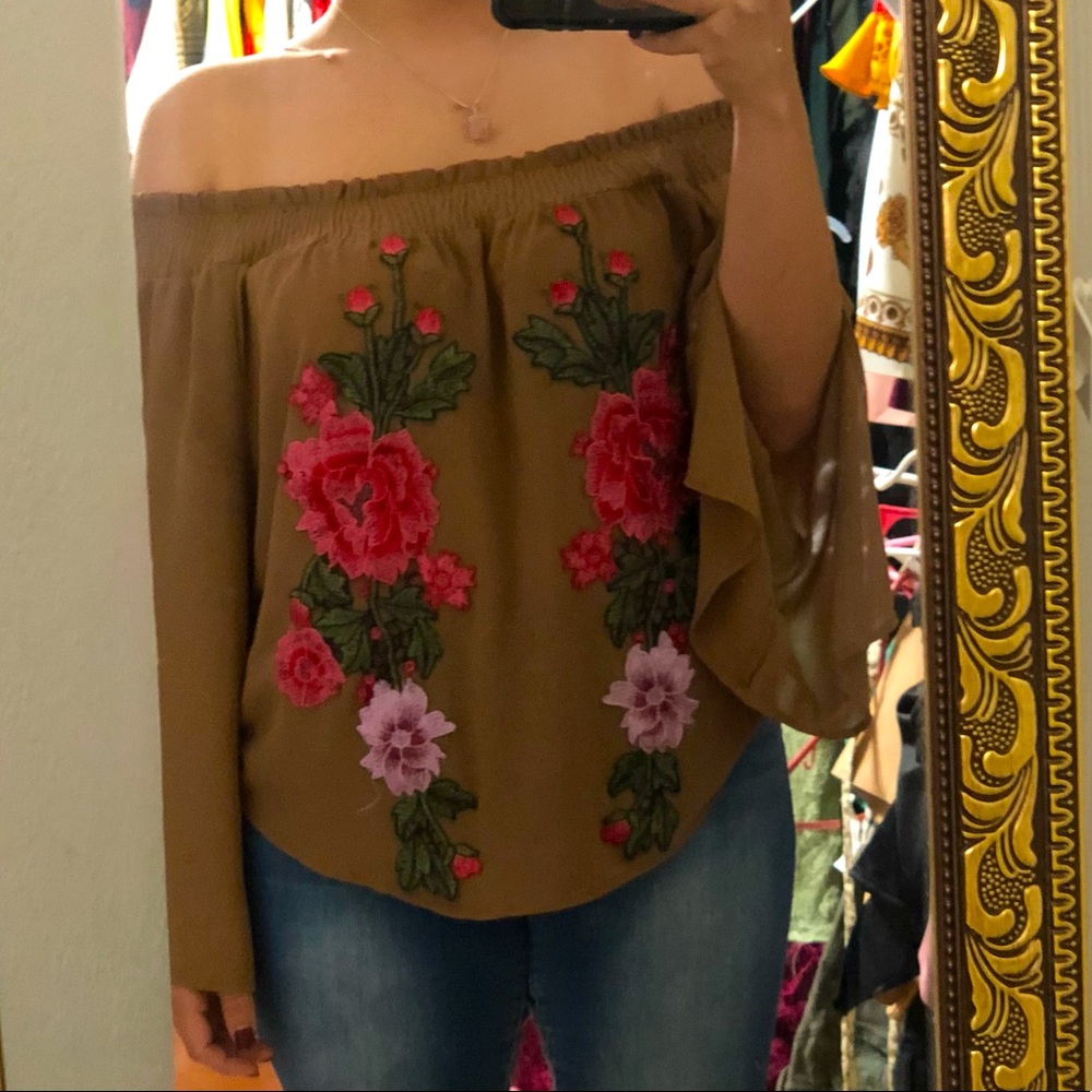 Floral off the shoulder